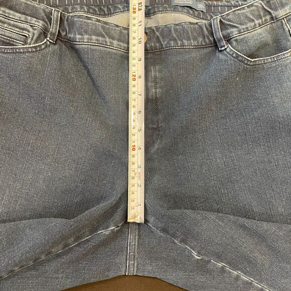 ~ J.Jill 20w Jeggings Premium Flex High Rise Leggings Blue Denim Stretch Plus - Picture 9 of 12